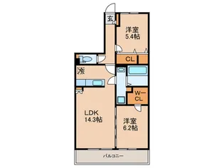 ヴィアーレ【5階】の間取り