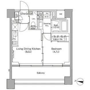 ザ・パークハビオ代々木初台【9階】の間取り