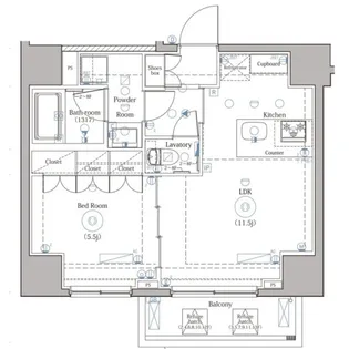 DIPS上野ノース【2階】の間取り