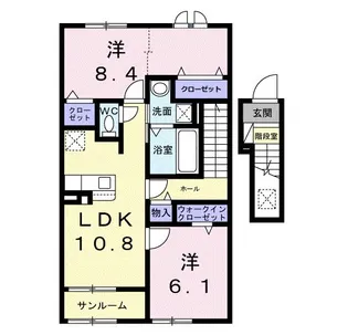 ディーテラス I【2階】の間取り