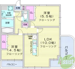 アプリコーゼ【3階】の間取り