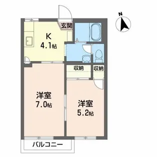 プレシオーサ東黒石野【1階】の間取り