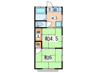 第二永谷コーポ【2階】の間取り