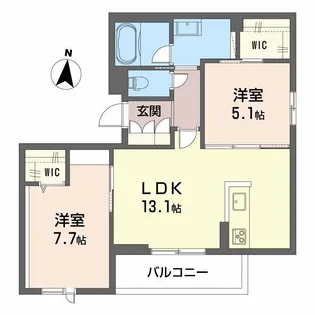 グランツ野田【3階】の間取り