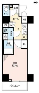 プレール ドゥーク住吉IV【11階】の間取り