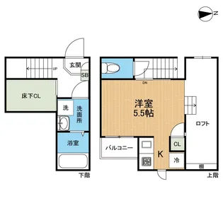 CB坪井アザレア【1階】の間取り