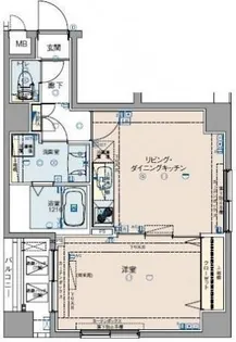 ロメック勝どき【7階】の間取り