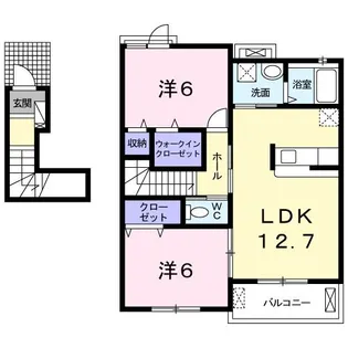 ジュテーム【2階】の間取り