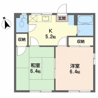 フォーブルインター B【1階】の間取り