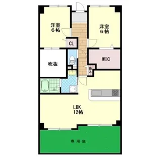 プレザント枚方【1階】の間取り