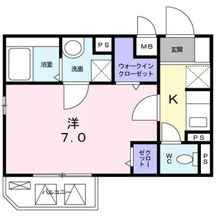 ヴィラ 戸越公園【2階】の間取り