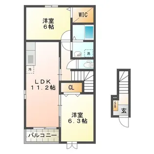 クラフト【2階】の間取り