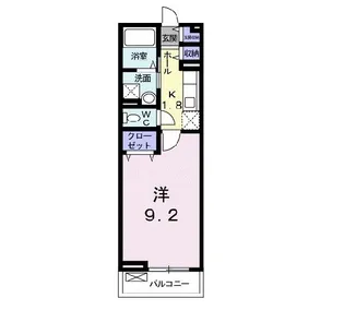 HUS miyamagi【2階】の間取り