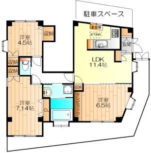 ラ・ウール日吉【1階】の間取り
