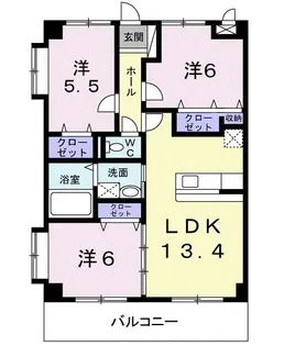 ルベライト【3階】の間取り