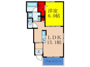 カーサインピエトラロッサ【1階】の間取り