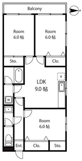 モアクレスト飛鳥【3階】の間取り