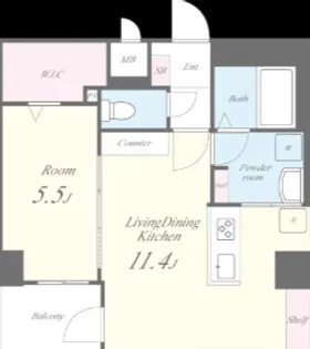 ル パルテール大濠【2階】の間取り