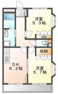 フラワーヒルズ天白A【2階】の間取り
