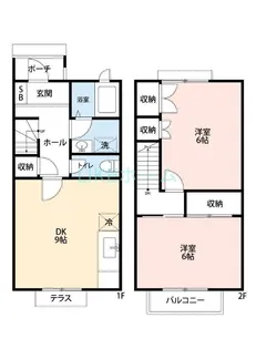 曽谷タウンハウス【1階】の間取り