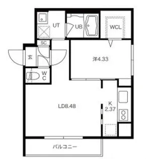 Edge Spark【3階】の間取り