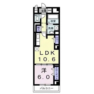 ディアコート本厚木【3階】の間取り