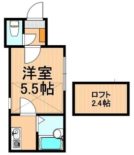 リベルテ北千住【3階】の間取り
