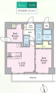 アルフィーネ桜上水【4階】の間取り