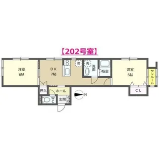 グランメールI【2階】の間取り