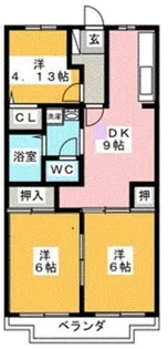 フルセイル東橋本【2階】の間取り