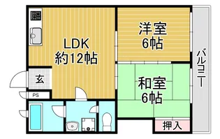 ニュータウン中田【2階】の間取り