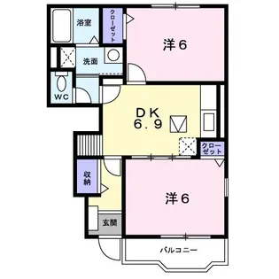 パークサイドハウスJ・III【1階】の間取り