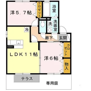 サンセールS【1階】の間取り