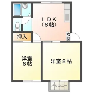 カルネ B【2階】の間取り