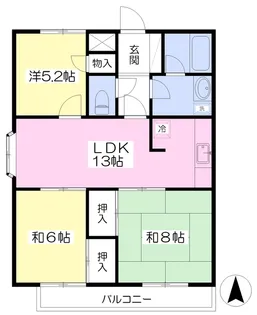 佐重ハイツ【1階】の間取り