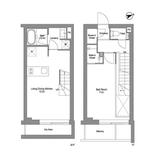 ORME COURT YOTSUYA【1階】の間取り