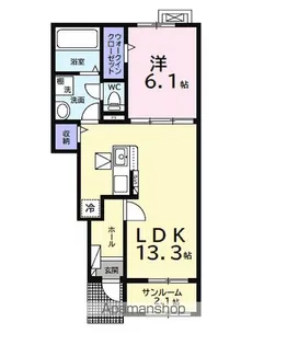 ウルルII【1階】の間取り