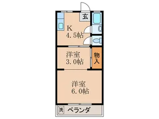 マンション山科B棟【3階】の間取り