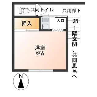 御殿山三宅フラッツ【2階】の間取り