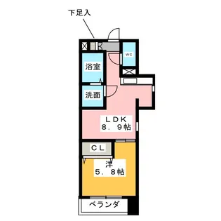 プラージュ大曽根【1階】の間取り
