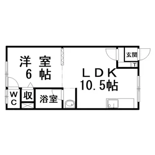 アートライフ白糠C【1階】の間取り