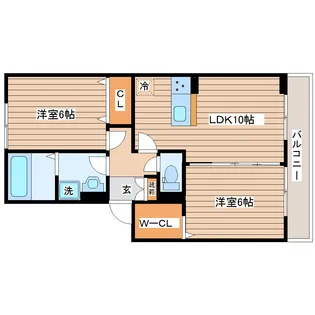 グランディール富沢II【3階】の間取り