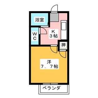 ステーションハイツ車屋【2階】の間取り