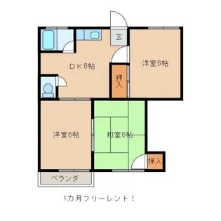 第二清水マンション【1階】の間取り