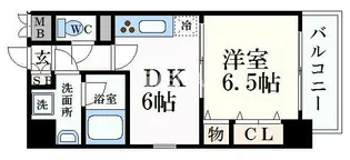 タウンコート御園【8階】の間取り