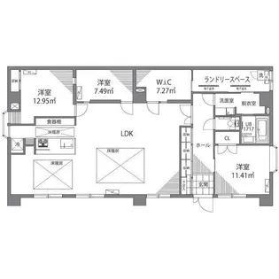 ディライト南烏山【1階】の間取り