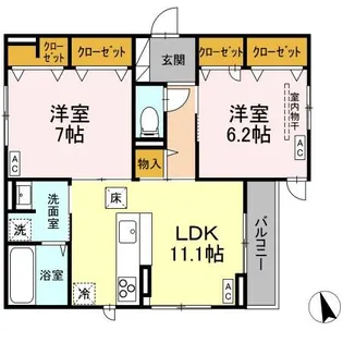 Luxe Gracia 成田町【1階】の間取り