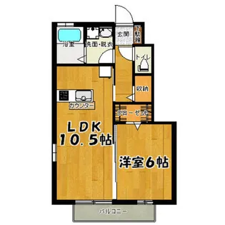 テミス西国分寺【1階】の間取り