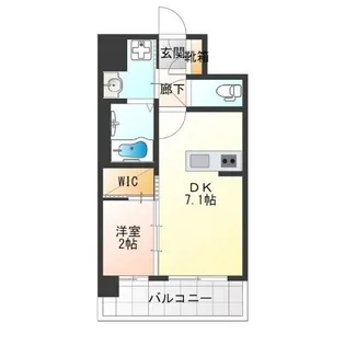 セレニテ難波ミラク壱番館【2階】の間取り