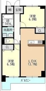 ヒルザコート【4階】の間取り